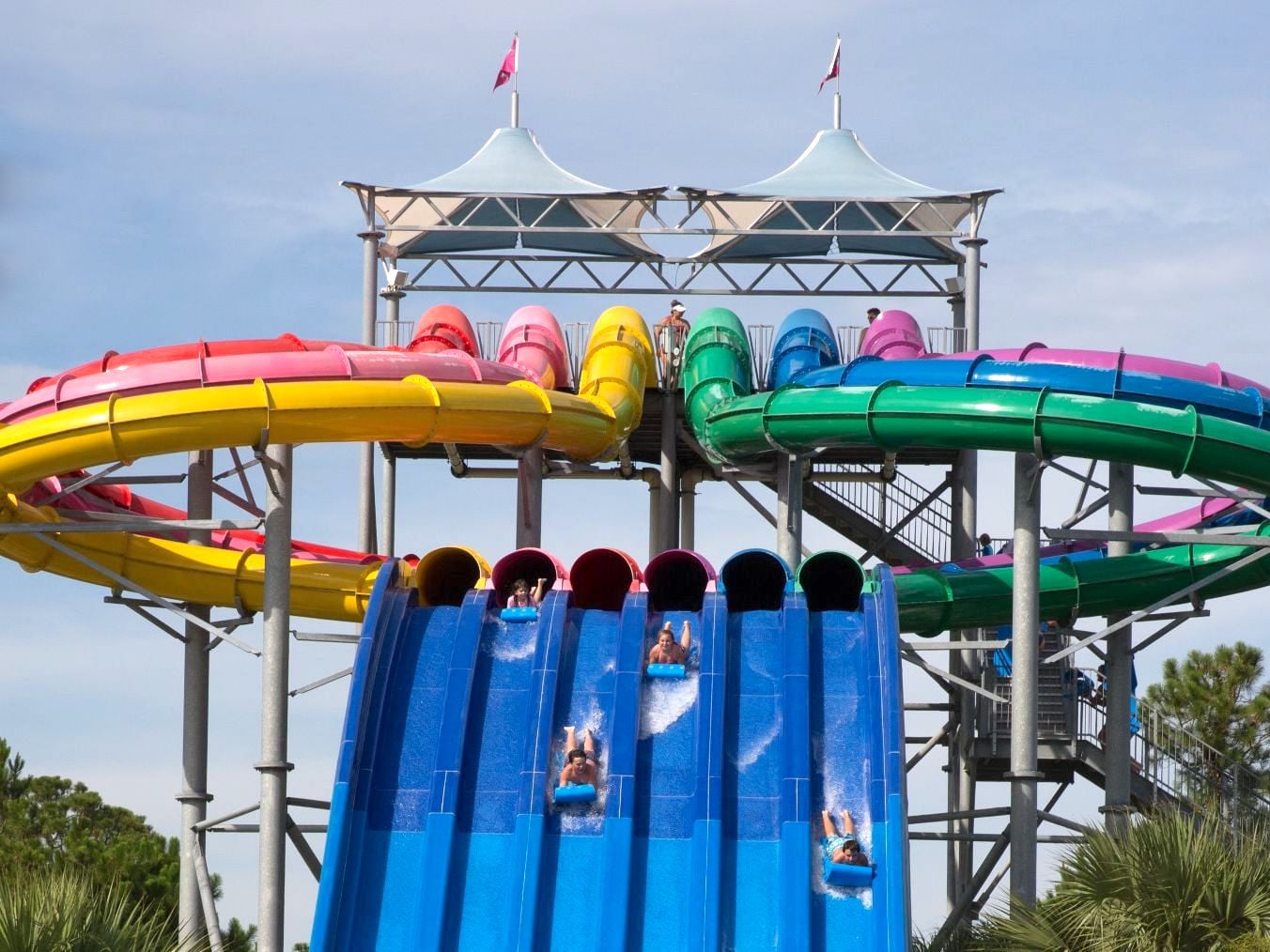 Dueling slides at Waterville USA waterpark in Gulf Shores