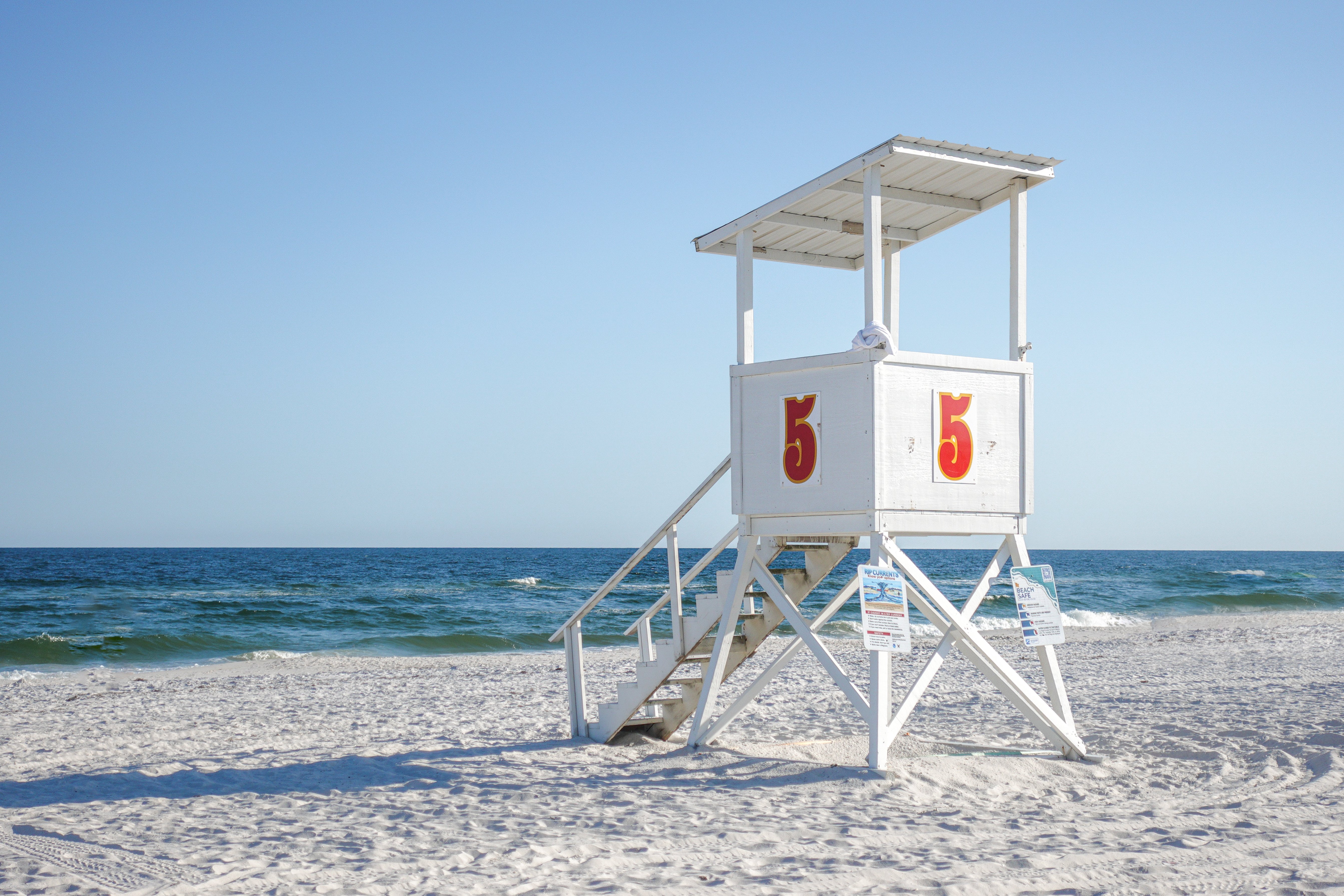 Beach lifeguard tower on Alabama's Beaches
