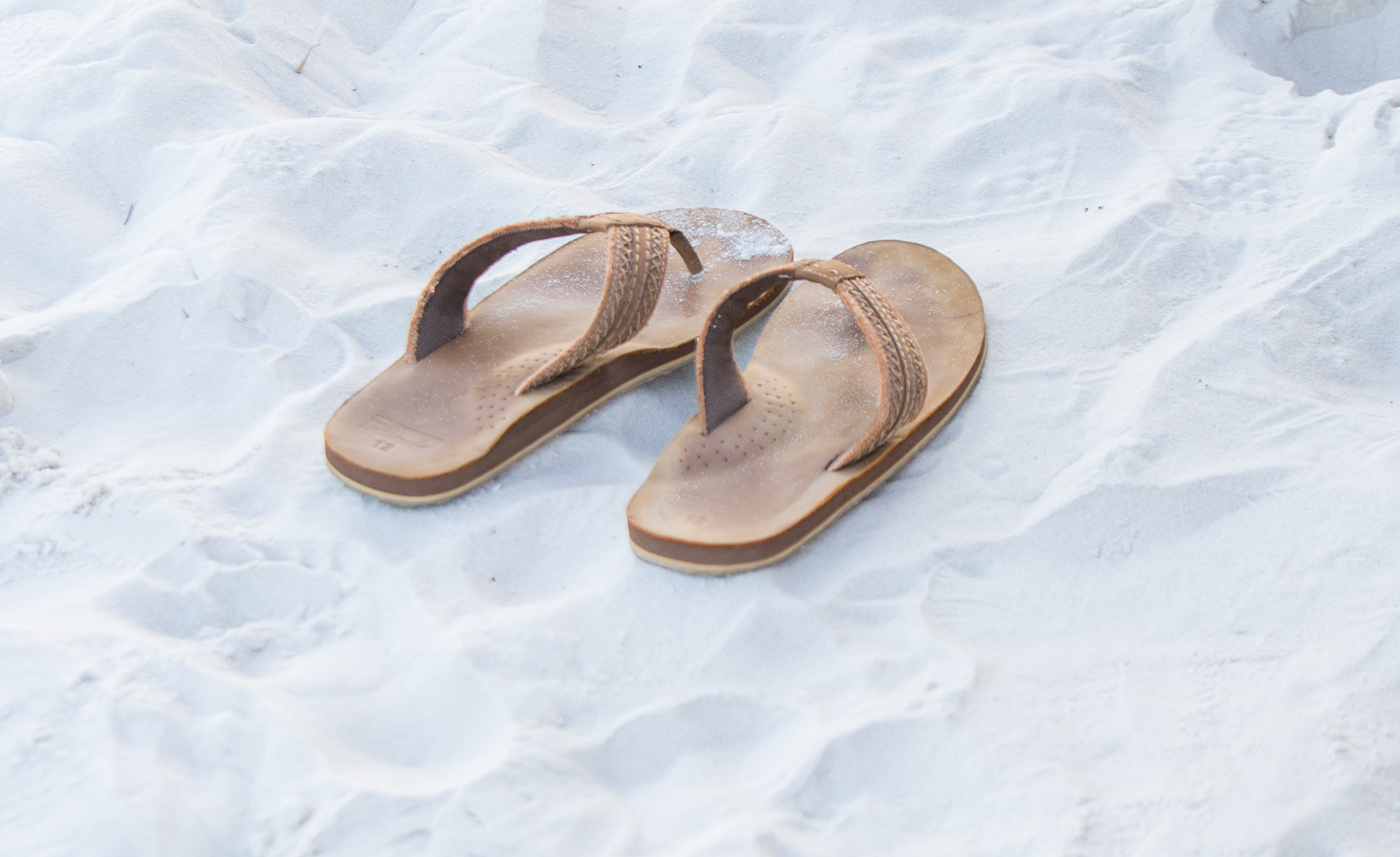 sandals on the beach