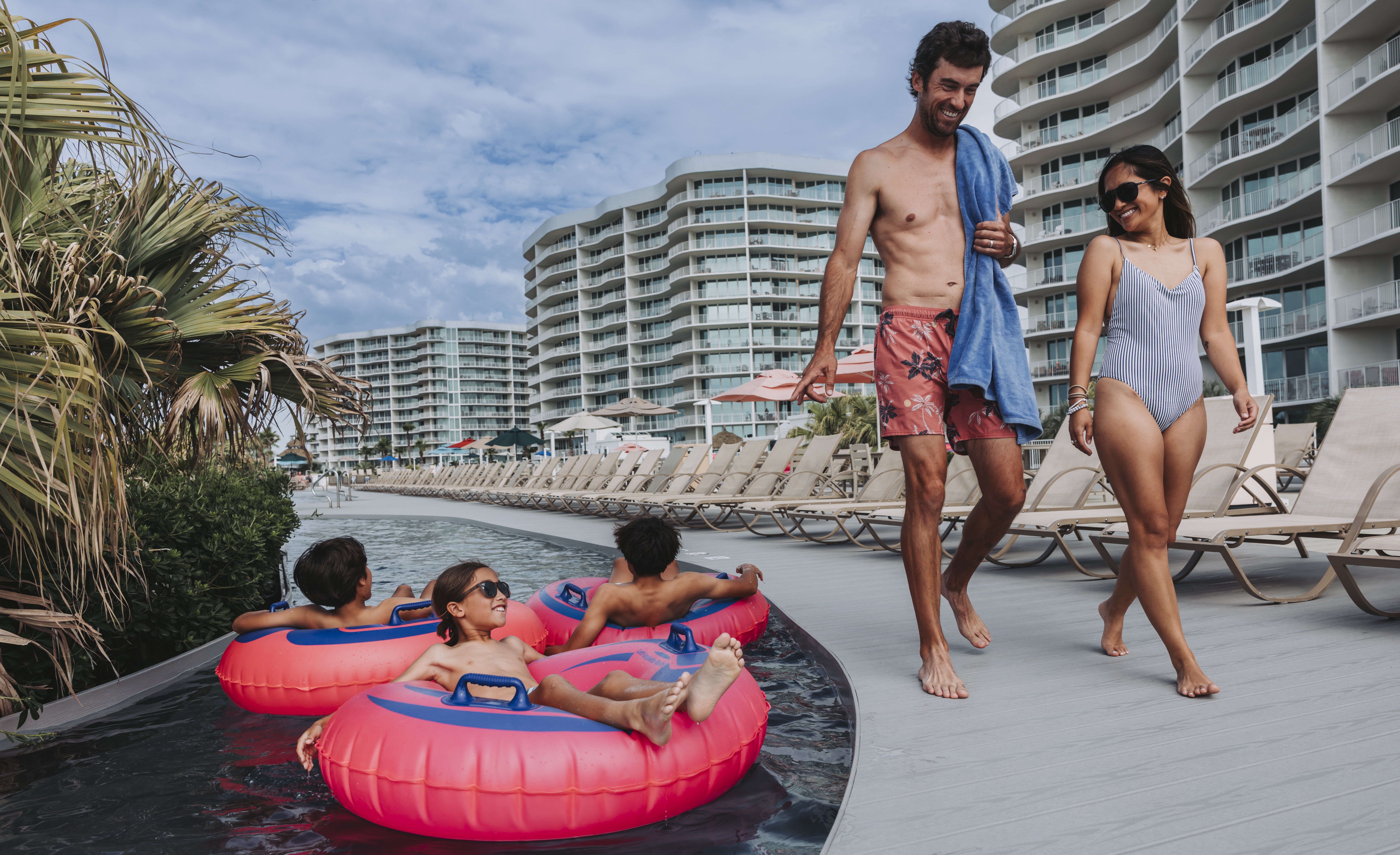 Family enjoying their vacation.