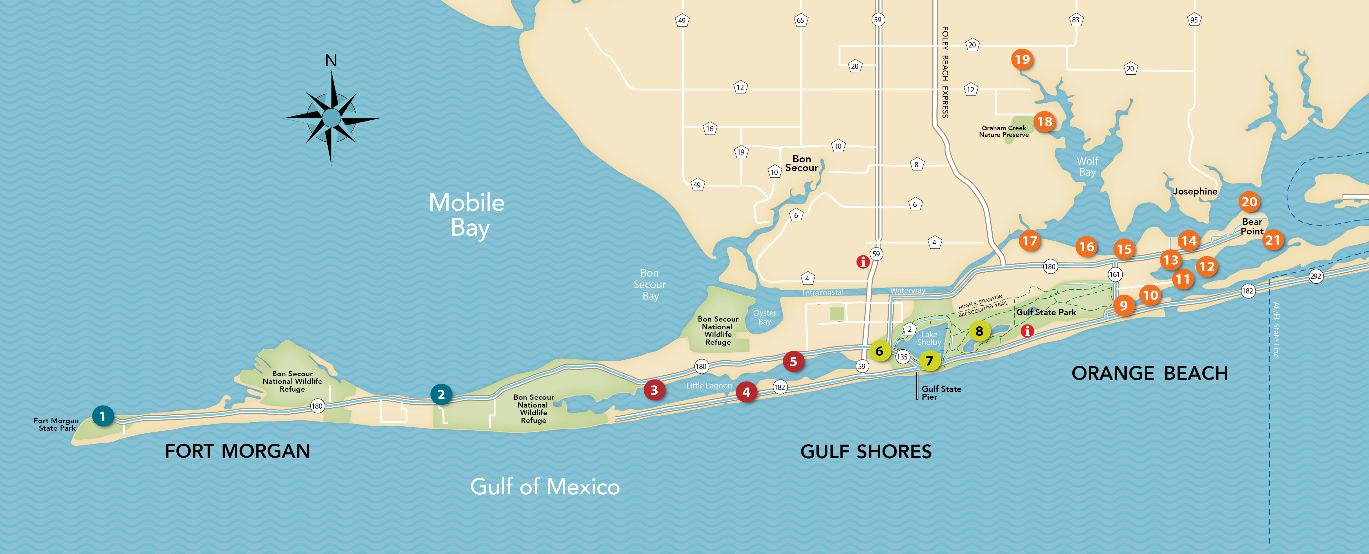 map of alabama gulf coast Back Bay Blueway Waterway Gulf Shores Orange Beach map of alabama gulf coast