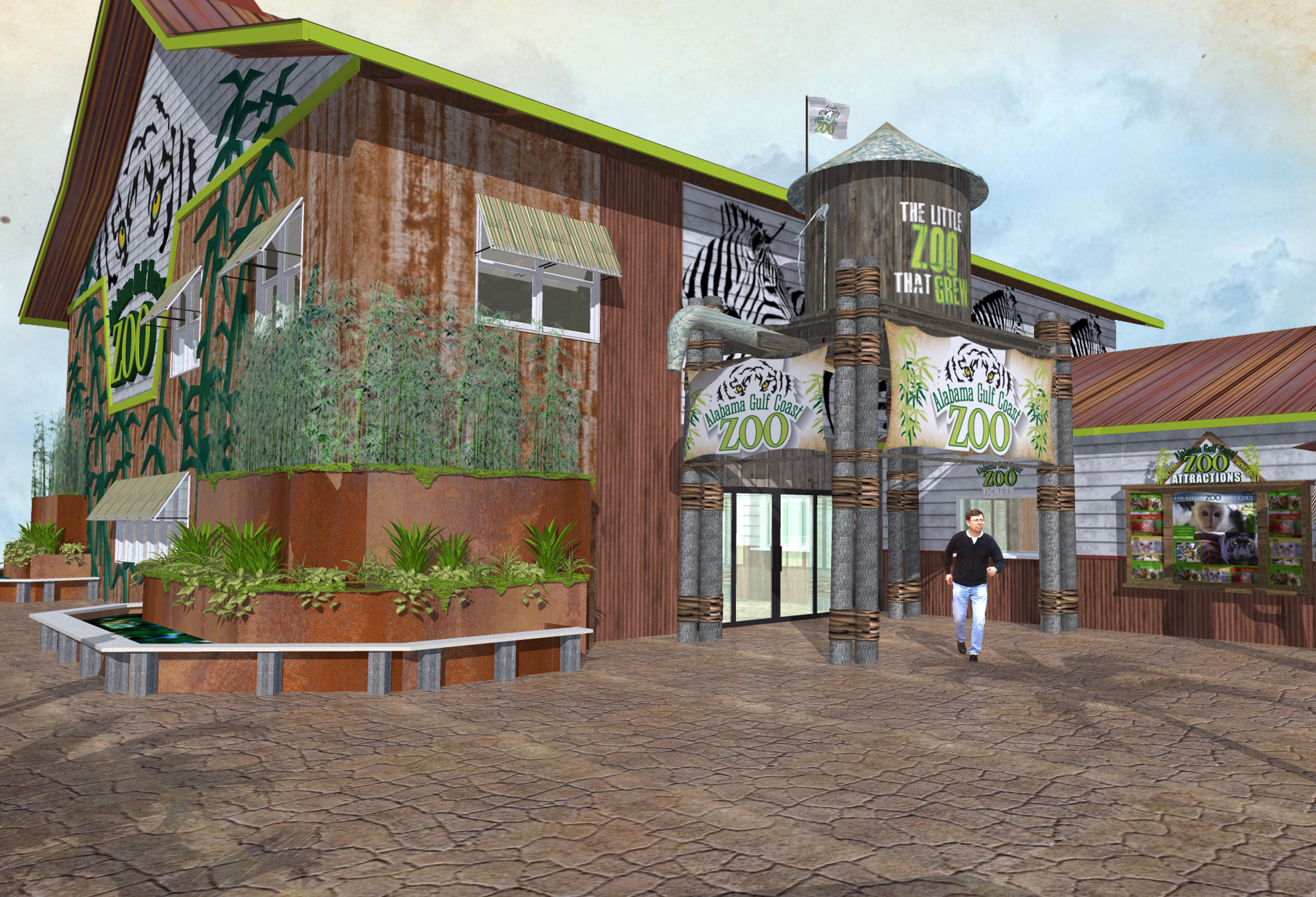 Main building at Alabama Gulf Coast Zoo