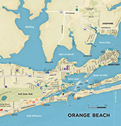 Orange Beach, Alabama map 