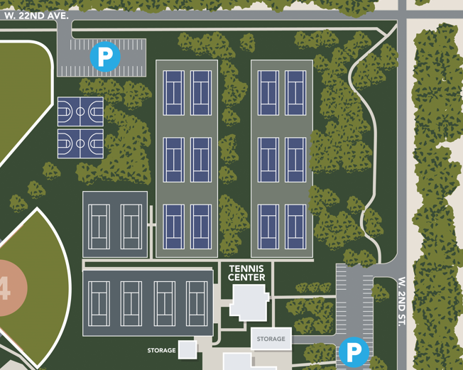 George C. Meyer Tennis Center Map