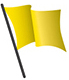 Yellow Beach Flag medium hazard moderate surf and/or currents