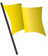 Yellow beach flag Medium Hazard Moderate surf and/or currents