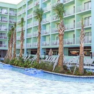 Beachfront lazy river at the Hilton Garden Inn Orange Beach
