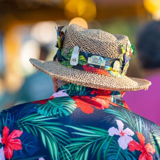 Parrot Head at the Annual Meeting of the Minds Jimmy Buffett event in Gulf Shores