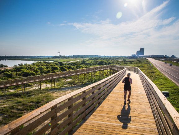 Running in Gulf State Park Gulf Shores