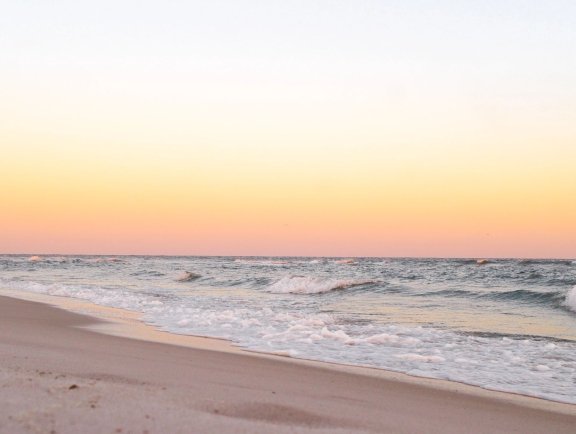 Colorful sunrise over the beach in Gulf Shores