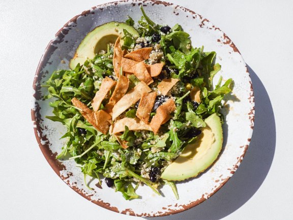 Rattlesnake Ride salad at Woodside Restaurant in Gulf State Park