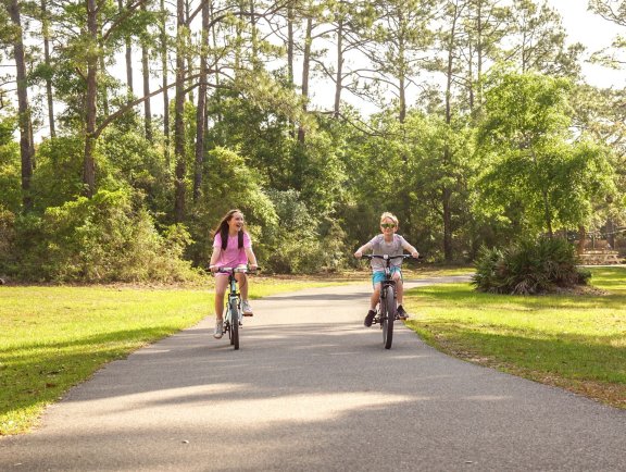 Kids biking in Gulf State Park