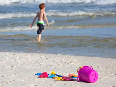 Boy and Sand Toys on Alabama's Beaches
