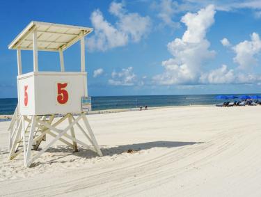 Life guard station on Alabama's beaches