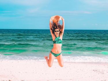 Girl on the beach in Gulf Shores, AL