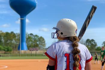 Softball player at Dolphins Classic in Orange Beach, AL