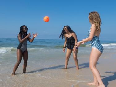 Teens playing on Alabama's beaches