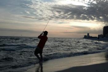 Pompano fishing in Gulf Shores, AL