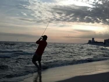 Pompano fishing in Gulf Shores, AL