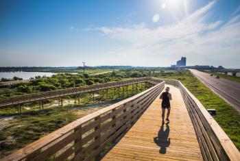 Running in Gulf State Park Gulf Shores
