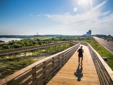 Running in Gulf State Park Gulf Shores