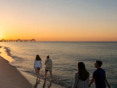 Beach Family Sunset Gulf Shores