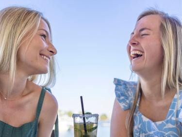 Girls at Zeke's Restaurant
