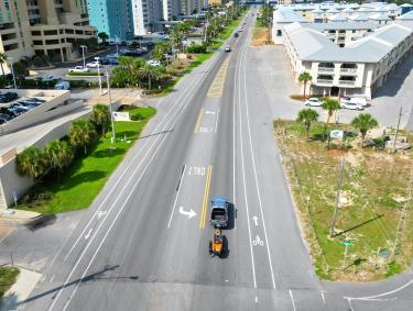 Driving on Perdido Beach Boulevard in Gulf Shores