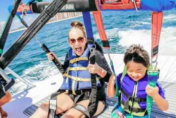 Parasailing Family Activity in Gulf Shores