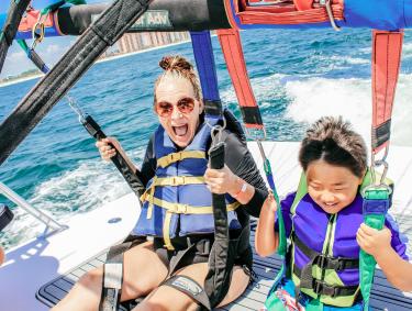 Parasailing Family Activity in Gulf Shores