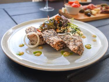 Fresh tuna dish from Villaggio Grille