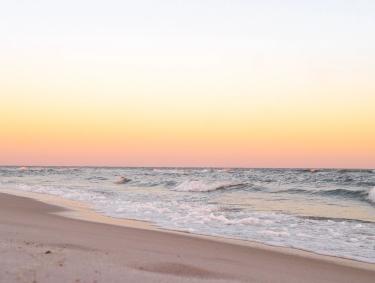 Colorful sunrise over the beach in Gulf Shores