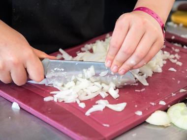 Chopping onions