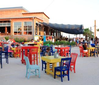 outdoor dining at the hangout Gulf Shores AL