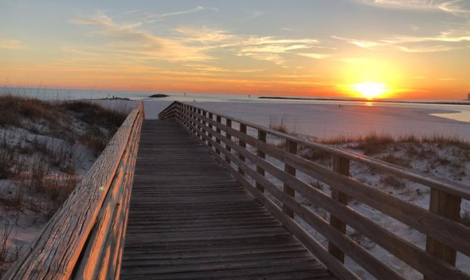 sunset at Alabama Point Orange Beach Al