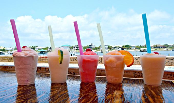 Frozen drinks at the Flora Bama Yacht Club Orange Beach AL