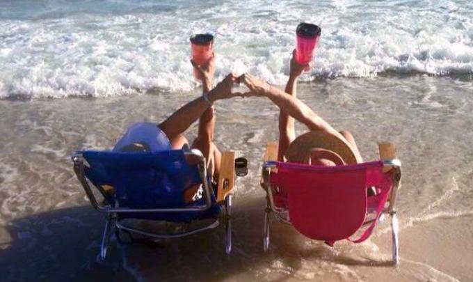 girlfriends on the beach in Gulf Shores, Alabama