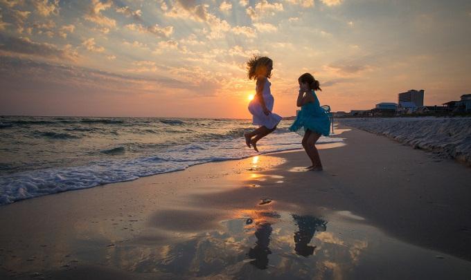 Girls on Beach