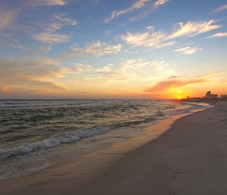 Sunset in Gulf Shores and Orange Beach, Alabama