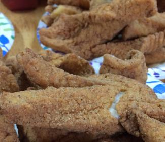 Fried-up trout caught fishing in Orange Beach and Gulf Shores, AL