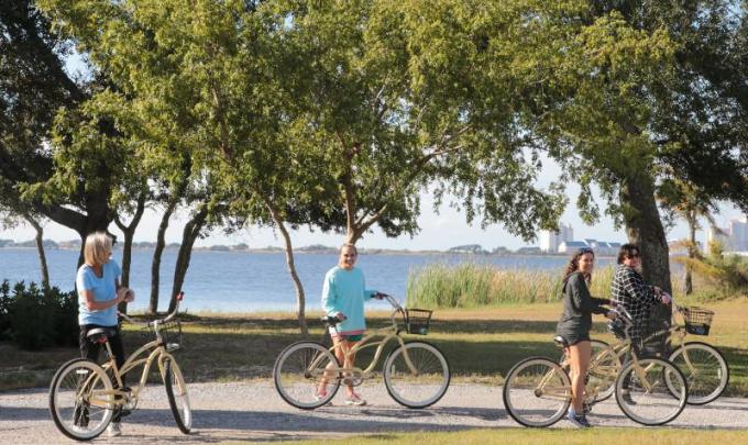 bike riding, gulf shores