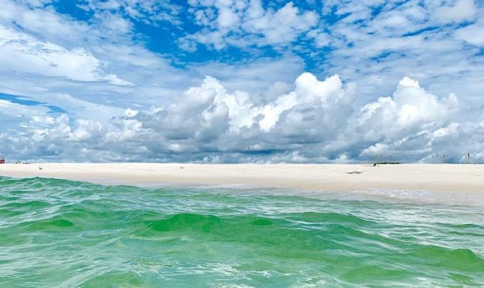 Coastline of the Gulf in Gulf Shores, AL