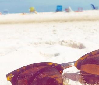 Sunglasses on the beach in Gulf Shores, AL