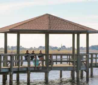 Pier access at the cabins at Gulf State Park in Gulf Shores, AL