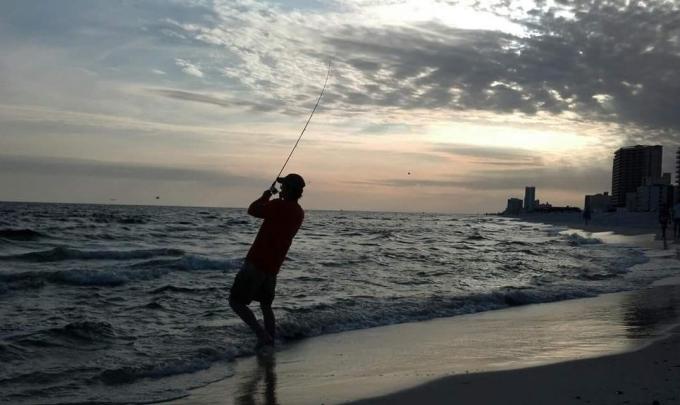 Pompano fishing in Gulf Shores, AL