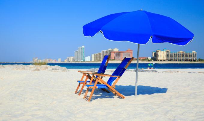 Beach chairs on Alabama's beaches