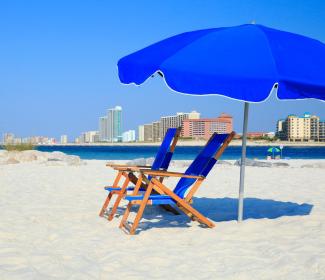 Beach chairs on Alabama's beaches