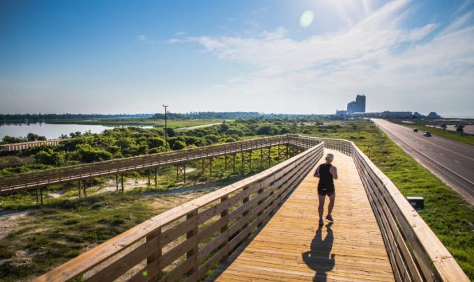 Running in Gulf State Park Gulf Shores