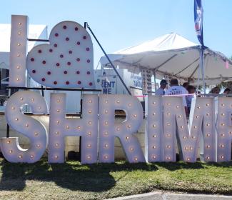 I love Shrimp sign at Shrimp Festival Gulf Shores Alabama