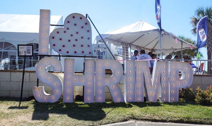 I love Shrimp sign at Shrimp Festival Gulf Shores Alabama